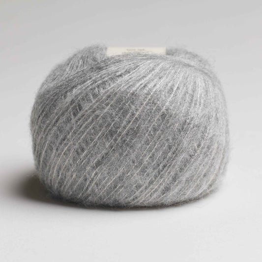 Plain Material Brushed Silk - Monday Mouse Grey