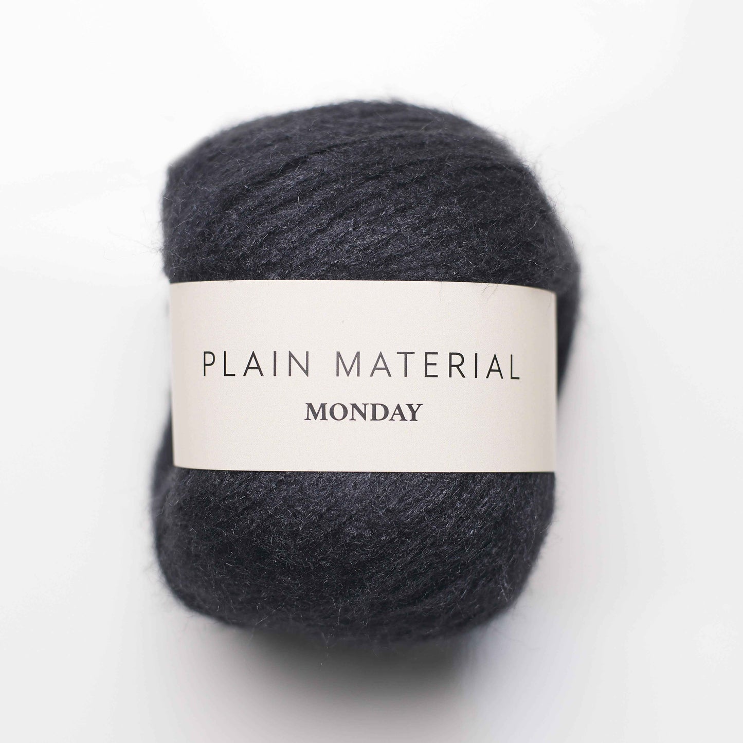Plain Material Brushed Silk - Monday Nuit Black