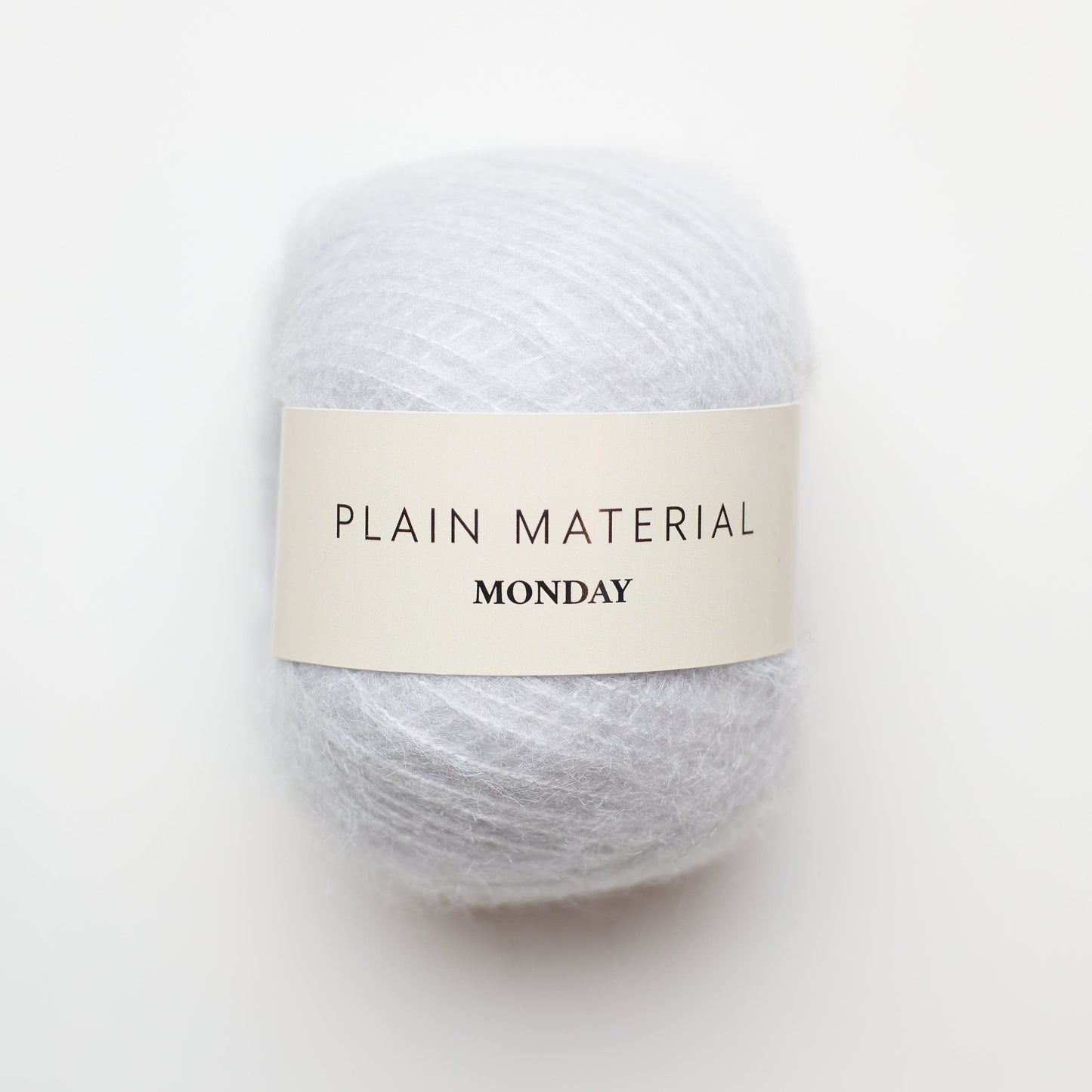 Monday Frost Grey - Brushed Silk Knitting Yarn - Plain Material