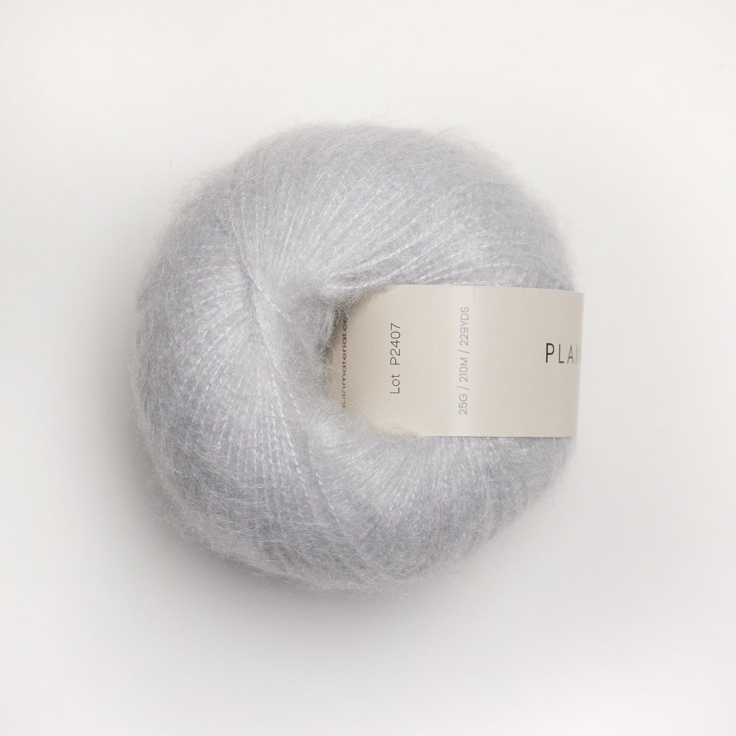 Monday Frost Grey - Brushed Silk Knitting Yarn - Plain Material