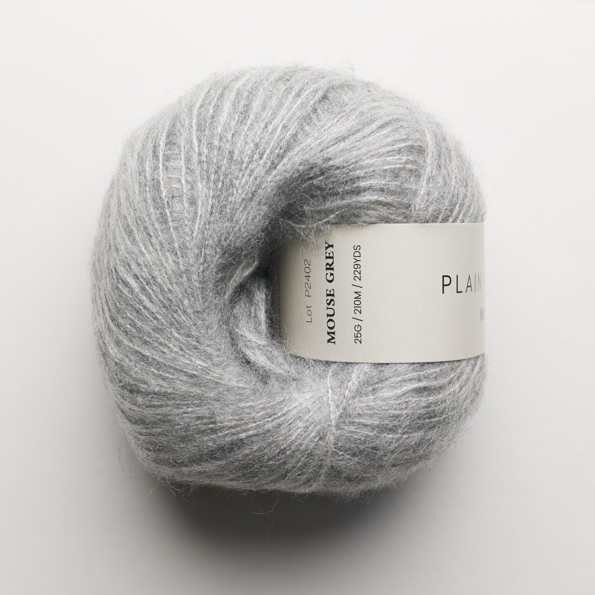 MONDAY BRUSHED SILK - MOUSE GREY silk yarn